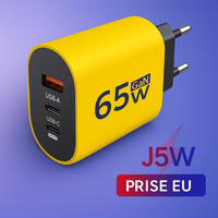 USB C chargeur Charge rapide prise ue 3 Ports 65W Charge rapide