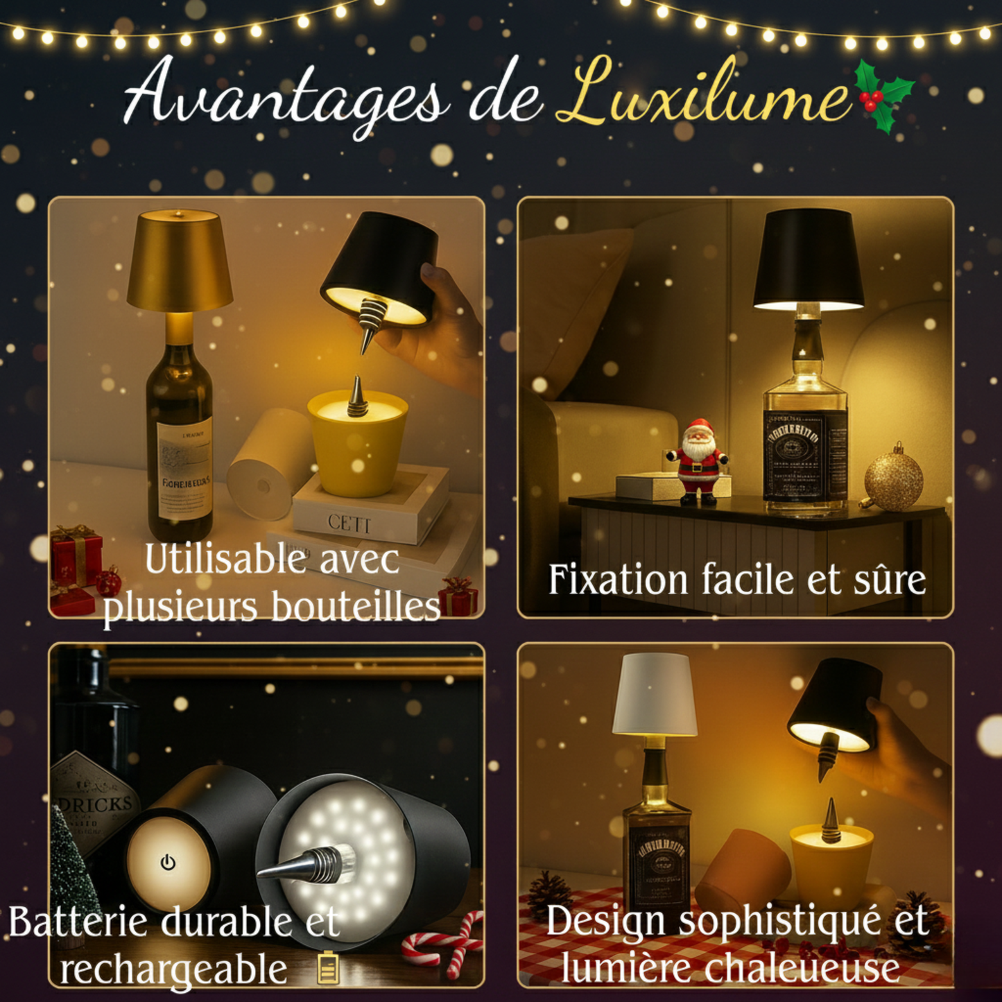 Lampe LED sans fil/ bouchon pour bouteilles