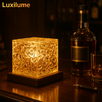 Projecteur Rotatif Ondulé – Effet Cube de Glace