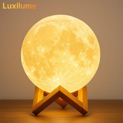 Lampe Lune 3D – 16 Couleurs, Tactile