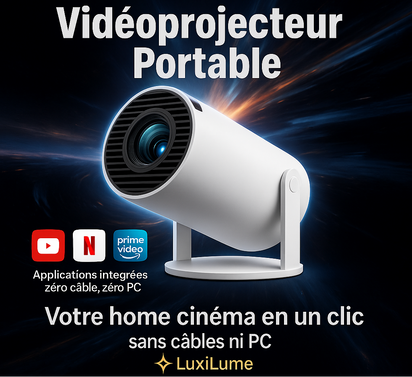 Mini-Projecteur Luxilume avec Applis Intégrées